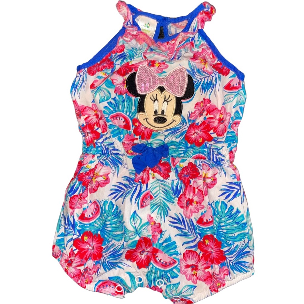 Disney Baby Infant One Piece Romper Sunsuit Size 3/6 Months Minnie Mouse